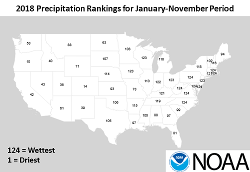 NCDC_Jan-Nov2018_PrecipRankMap_small