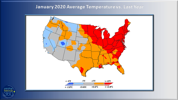 USJan2020AvgTempvsLY